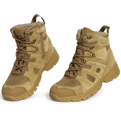 Nuevas botas de combate al aire libre de alta calidad marrón